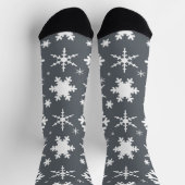 Schneeflocken Grau Socken (Oben)