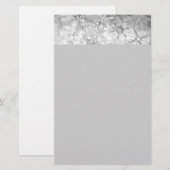 Schneeflocken graue Winterschicht Briefpapier (Vorne/Hinten)