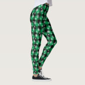 Schneeflocken Green Buffalo Kariert Leggings (Rechts)
