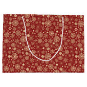 Schneeflocken Große Geschenktüte (Rückseite)