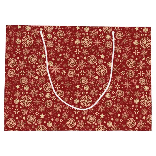 Schneeflocken Große Geschenktüte (Rückseite)