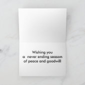 Schneeflocken Große Schriftart Weihnachtskarte Feiertagskarte (Innenseite)