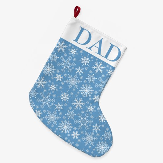 Schneeflocken Großer Weihnachtsstrumpf (Vorderansicht (hängend))