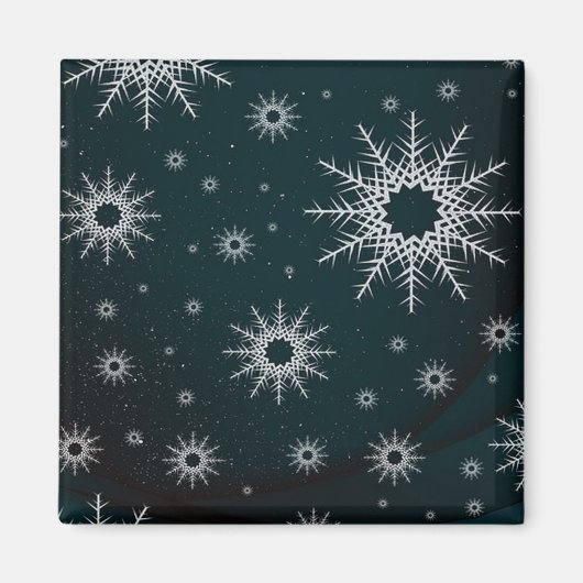 Schneeflocken grün magnet (Vorne)