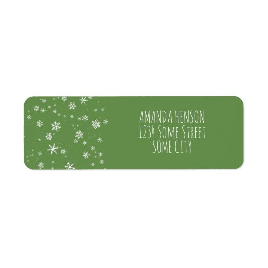 Schneeflocken Grün und Weiß Weihnachtsfeiertage (Vorne)