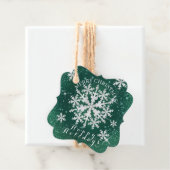 Schneeflocken grün weiß geschenkanhänger (Beispiel)