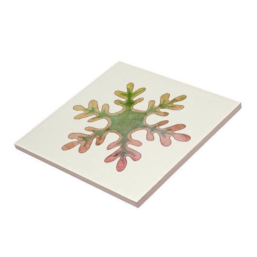 Schneeflocken Grün Winter Weihnachten Fliese (Seite)