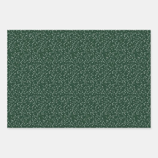 Schneeflocken Grüner Urlaub Geschenkpapier Set (Vorderseite 2)