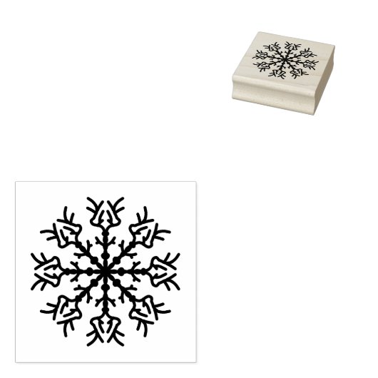 Schneeflocken Gummistempel (Stempel)
