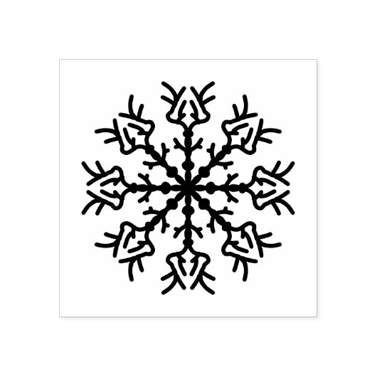 Schneeflocken Gummistempel (Prägung)