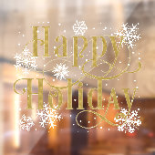 Schneeflocken Happy Holiday, Restaurant Fensterkla Fensteraufkleber (Blatt 2)