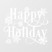 Schneeflocken Happy Holiday, Restaurant Fensterkla Fensteraufkleber (Blatt)