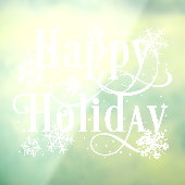 Schneeflocken Happy Holiday, Restaurant Fensterkla Fensteraufkleber (Blatt 3)