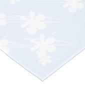 Schneeflocken hellblau-weiß Muster chic Kurzer Tischläufer (Ecke)