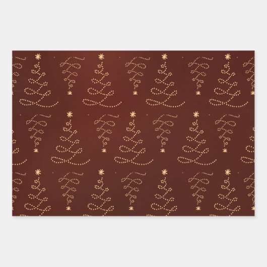 Schneeflocken, Herz- und Baumwrapper Geschenkpapier Set (Vorderseite 2)