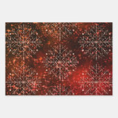 Schneeflocken, Herz- und Baumwrapper Geschenkpapier Set (Vorderseite)