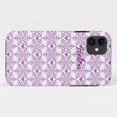 Schneeflocken Herzmuster - Individuelle Name Case-Mate iPhone Hülle (Rückseite (Horizontal))