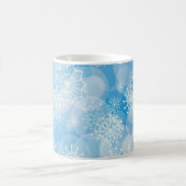 Schneeflocken-Hintergrund Kaffeetasse (Mittel)
