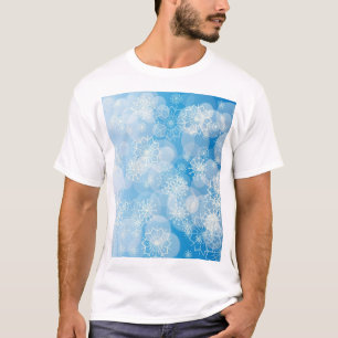 Schneeflocken Hintergrund T-Shirt