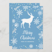 Schneeflocken Hirsche Weihnachten (Vorne/Hinten)