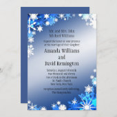 Schneeflocken Hochzeitsreise Einladung (Vorne/Hinten)