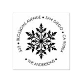 Schneeflocken Holiday Rücksendeadresse Holzkunst B Gummistempel (Prägung)