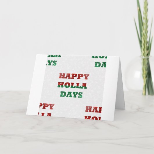 Schneeflocken-Holletage Feiertagskarte (Vorderseite)