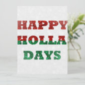 Schneeflocken-Holletage Feiertagskarte (Stehend Vorderseite)