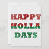 Schneeflocken-Holletage Feiertagskarte (Vorderseite)