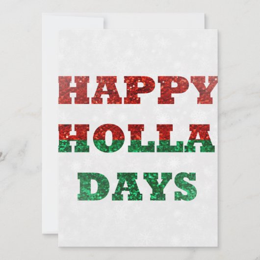 Schneeflocken-Holletage Feiertagskarte (Vorderseite)