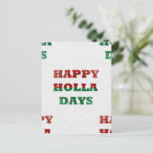 Schneeflocken-Holletage Postkarte (Stehend Vorderseite)