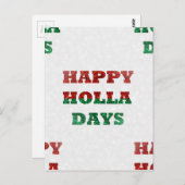 Schneeflocken-Holletage Postkarte (Vorne/Hinten)