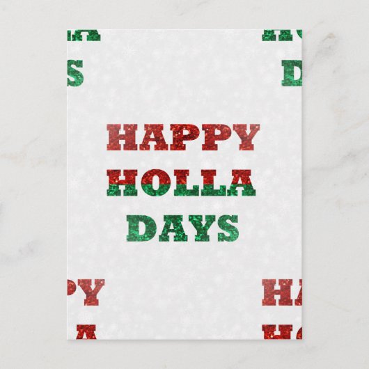 Schneeflocken-Holletage Postkarte (Vorderseite)