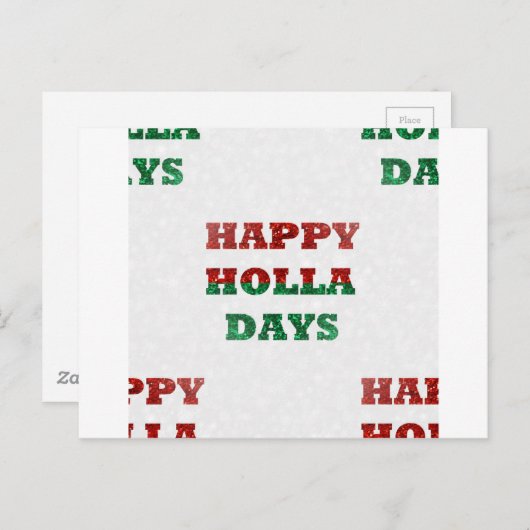 Schneeflocken-Holletage Postkarte (Vorne/Hinten)