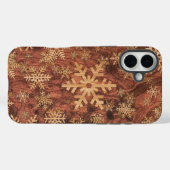 Schneeflocken Holzeinlage Grafik-Dekoration auf ei Case-Mate iPhone Hülle (Rückseite (Horizontal))