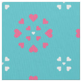 Schneeflocken Hört Blau Weiß Rosa Stoff (Nahaufnahme)