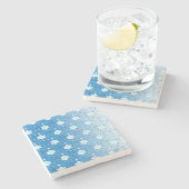 Schneeflocken I Steinuntersetzer (Seitenansicht)