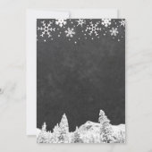 Schneeflocken im Chalkboard - Winterabend Probe Einladung (Rückseite)