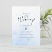 Schneeflocken im Dezember Winter Hochzeitbudget Einladung (Stehend Vorderseite)