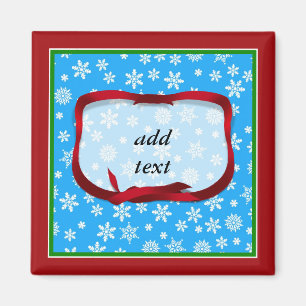 Schneeflocken im hellblauen Hintergrund Magnet