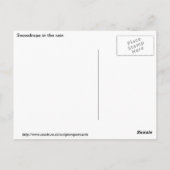 Schneeflocken im Regen auf der Ansichtskarte Postkarte (Rückseite)