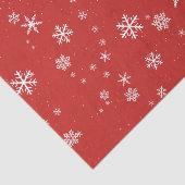 Schneeflocken im Roten Winter Weihnachten Urlaub Seidenpapier (Ausschnitt)