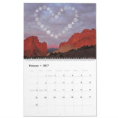 Schneeflocken im Sommer Kalender (Feb 2027)