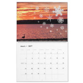 Schneeflocken im Sommer Kalender (Mär 2027)