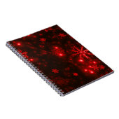 Schneeflocken im tiefen roten Hintergrund Notizblock (Rechte Seite)