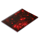 Schneeflocken im tiefen roten Hintergrund Notizblock (Linke Seite)