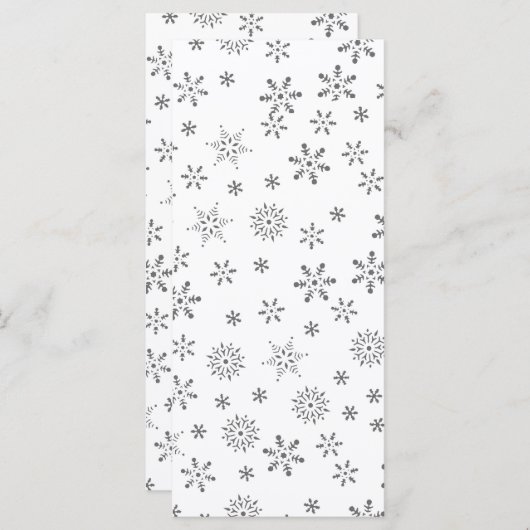 Schneeflocken im weißen Hintergrund (Vorne/Hinten)