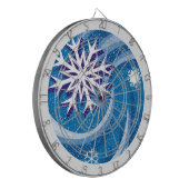 Schneeflocken im Wind - Dartscheibe (Vorderseite Links)
