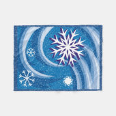 Schneeflocken im Wind - Fleecedecke (Vorderseite (Horizontal))
