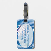 Schneeflocken im Wind - Gepäckanhänger (Rückseite vertikal)